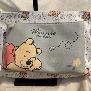 NWT Primark Winnie the Pooh Cosmetic Pouch in Light Green and White